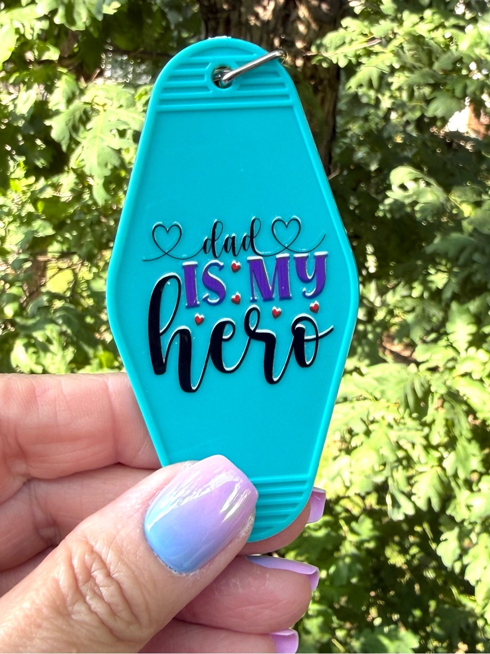 Vintage style motel key 3.5” keychain Father’s Day gift idea